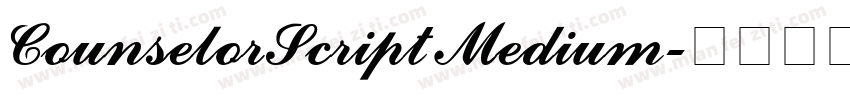 CounselorScript Medium字体转换